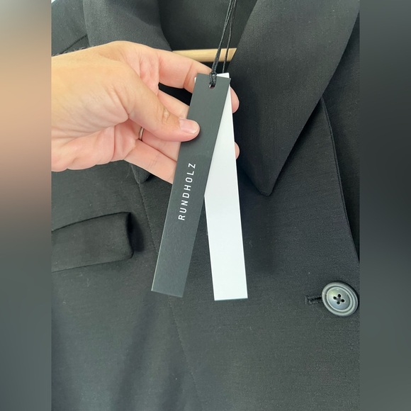 Rundholz Asymmetrical Architectural Button Front Wool Blend Avant Garde Jacket - Picture 6 of 15